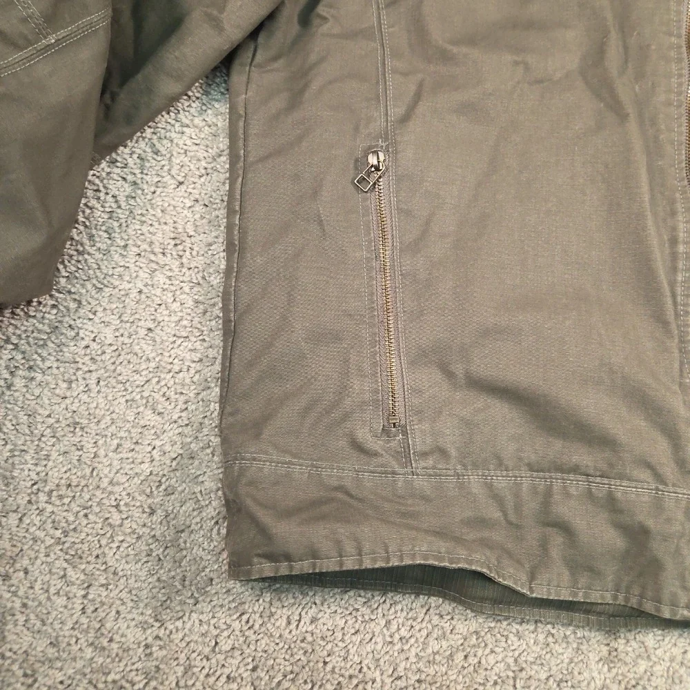 Kuhl Burr Jacket Mens XL Green Gorpcore Full Zip Canvas Barn Chore Hiking 1052